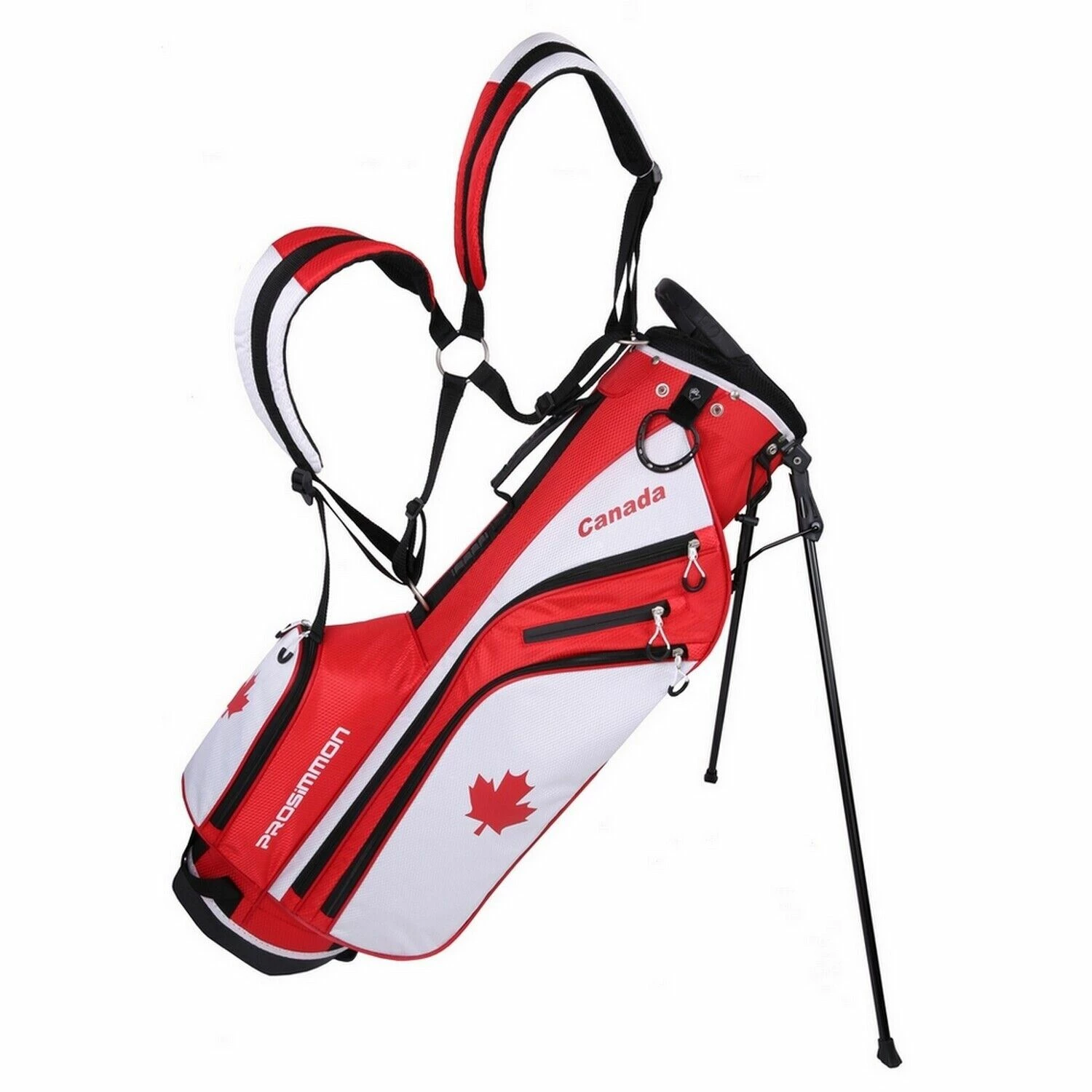 Prosimmon Golf DRK 7" Lightweight Golf Stand Bag With Dual Straps Canadian Flag