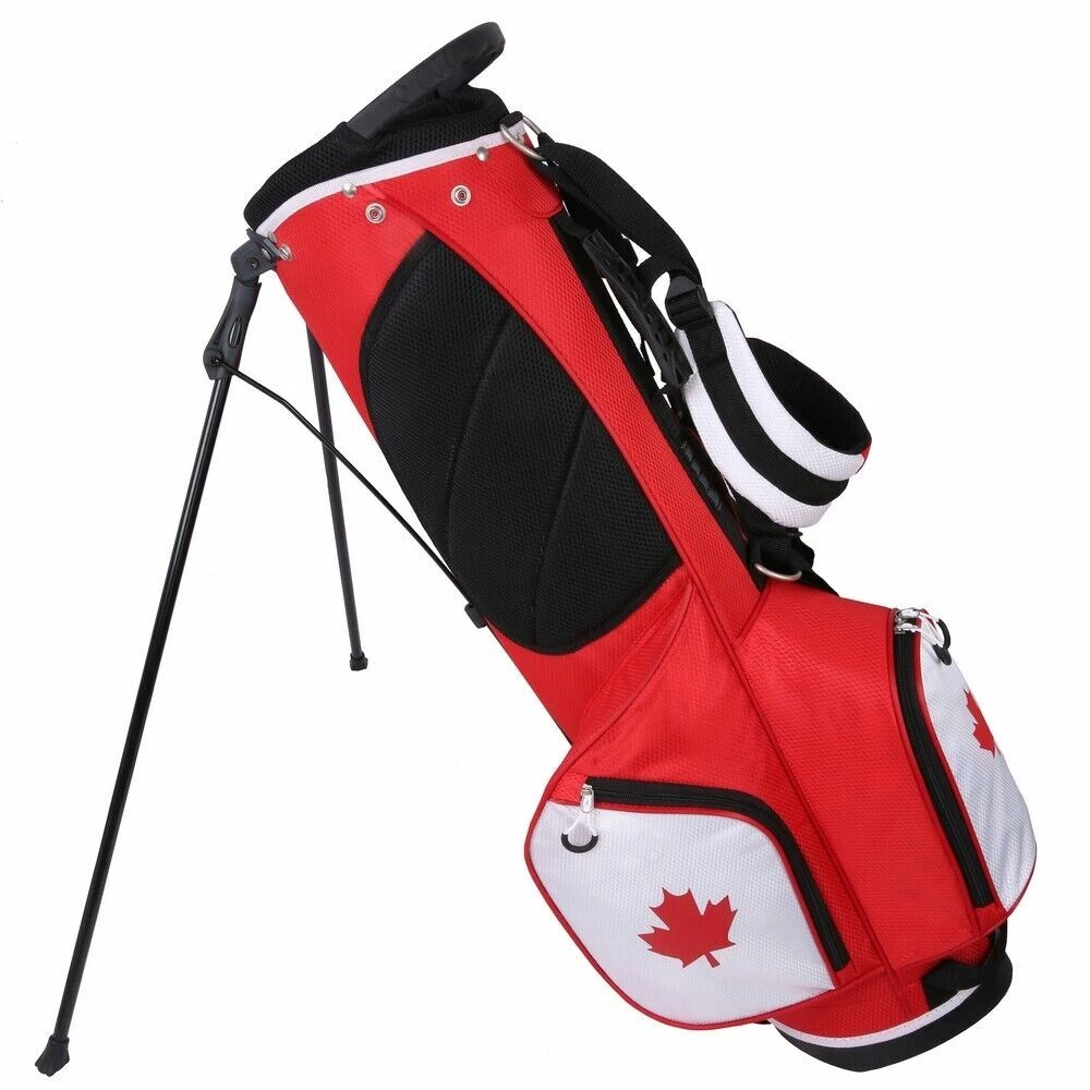 Prosimmon Golf DRK 7" Lightweight Golf Stand Bag With Dual Straps Canadian Flag - Image 2