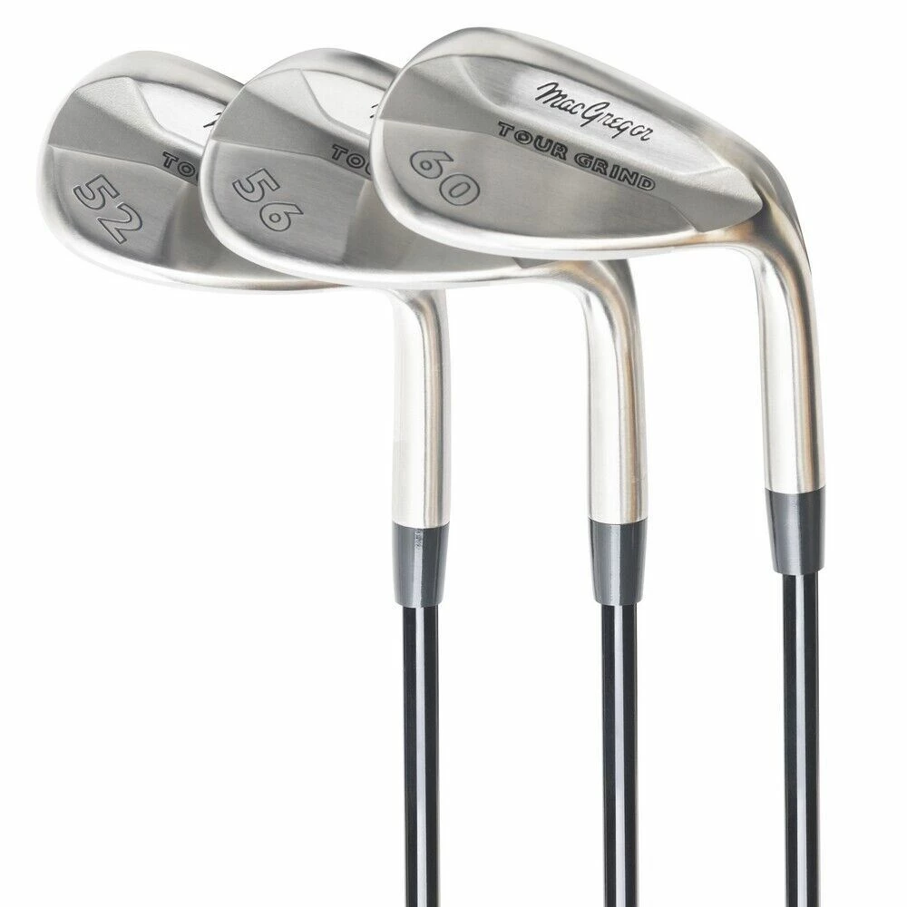 MacGregor Golf Tour Grind Milled Face Golf Wedge Set, Chrome, Mens Left Hand - Image 2