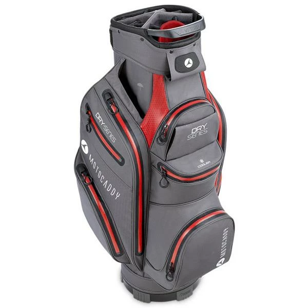 Motocaddy 23 Dry Series Cart Bag Charcoal - Red - Image 2