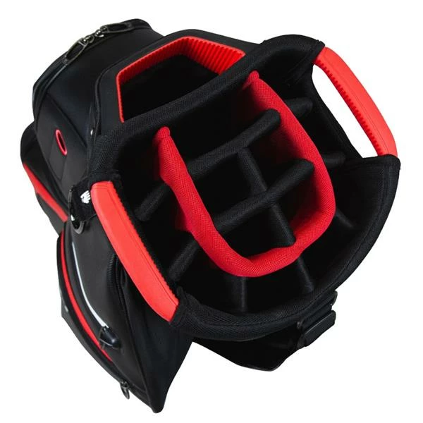 TaylorMade Deluxe Cart Bag Black Red - Image 2
