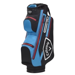 Callaway Chev Dry 14 Golf Cart Bag - Black/CYAN/Fire Red