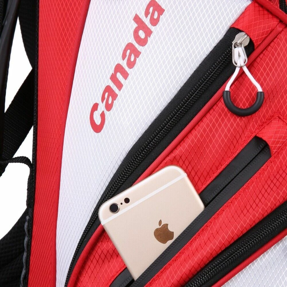 Prosimmon Golf DRK 7" Lightweight Golf Stand Bag With Dual Straps Canadian Flag - Image 4