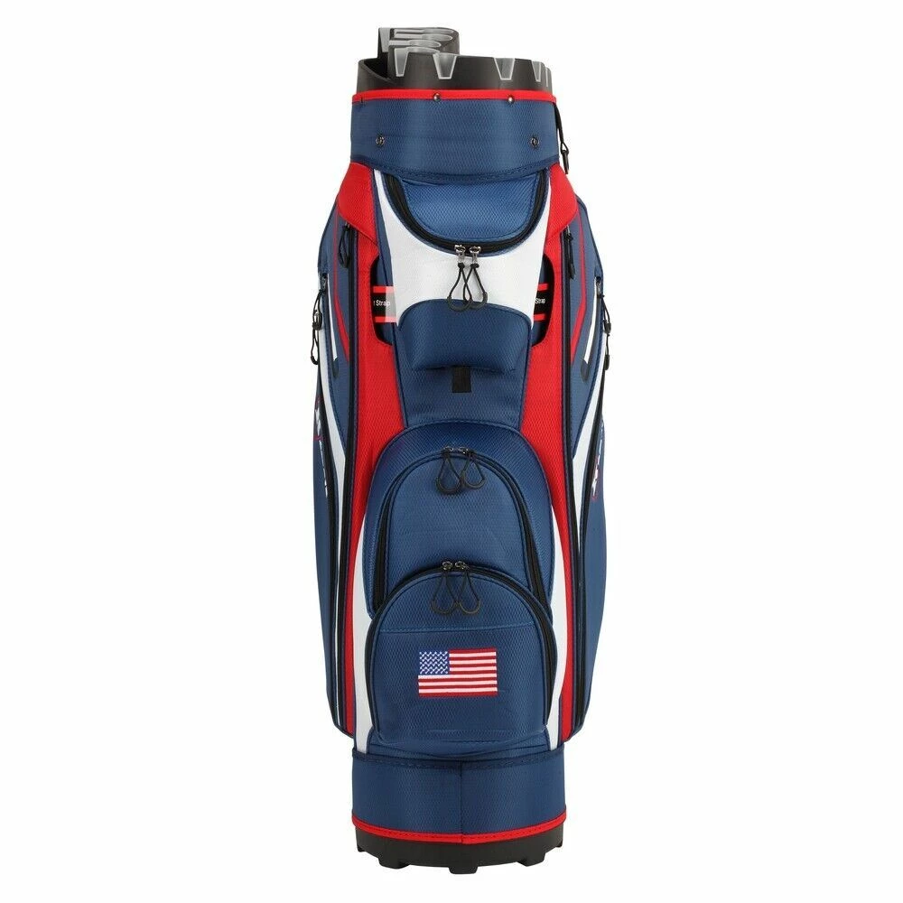Ram Golf Premium Cart Bag With 14 Way Molded Organizer Divider Top - USA Flag - Image 4