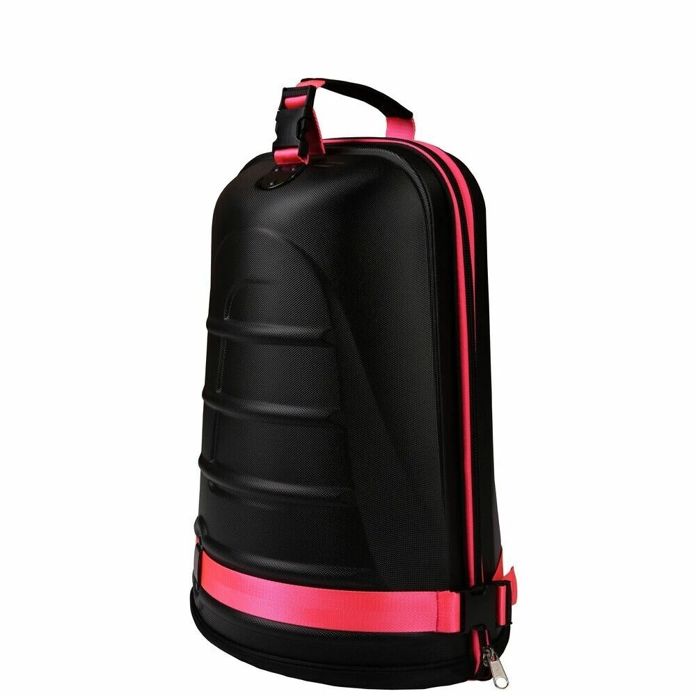 Caddymatic Hard Top Shell Padded Ladies Travel Cover With Wheels, Black/Pink - Image 4